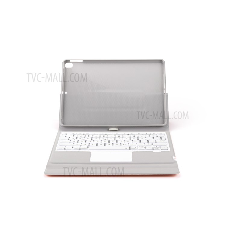 W102TS Wireless Bluetooth Keyboard with Touch Pad for iPad 10.2 (2020)/(2019)/10.5 inch (2019)/(2017) Leather Cover - Orange-3