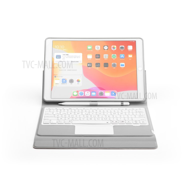 W102TS Wireless Bluetooth Keyboard with Touch Pad for iPad 10.2 (2020)/(2019)/10.5 inch (2019)/(2017) Leather Cover - Rose Gold-3