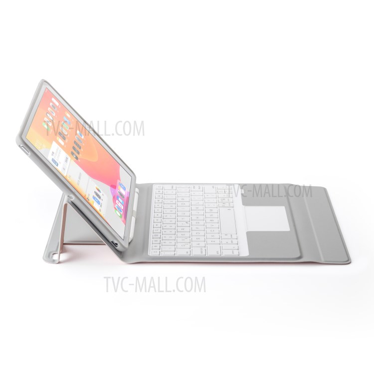 W102TS Wireless Bluetooth Keyboard with Touch Pad for iPad 10.2 (2020)/(2019)/10.5 inch (2019)/(2017) Leather Cover - Rose Gold-5