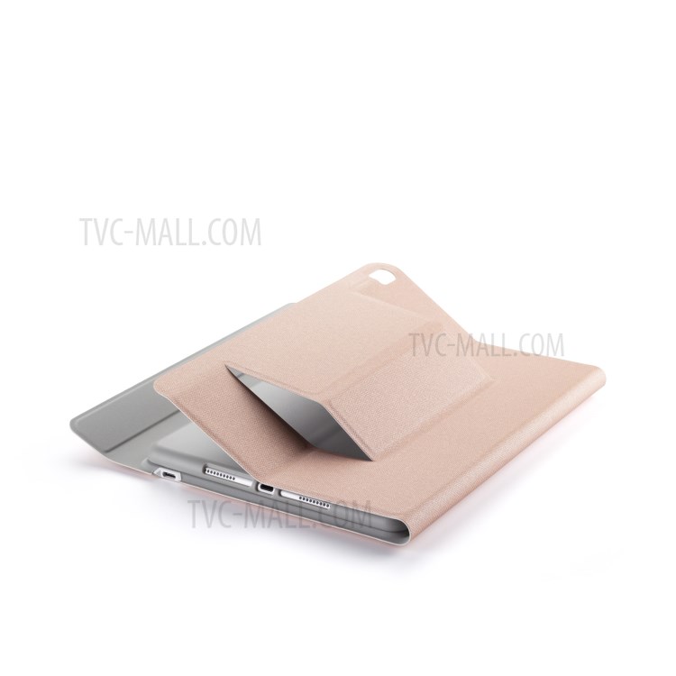 W102TS Wireless Bluetooth Keyboard with Touch Pad for iPad 10.2 (2020)/(2019)/10.5 inch (2019)/(2017) Leather Cover - Rose Gold-7