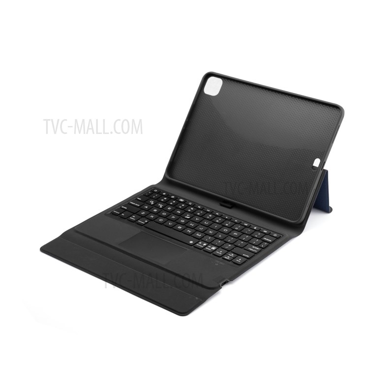 W11TS Wireless Bluetooth Keyboard with Touch Pad for iPad Pro 11-inch (2020)/(2018) Leather Shell - Blue-3