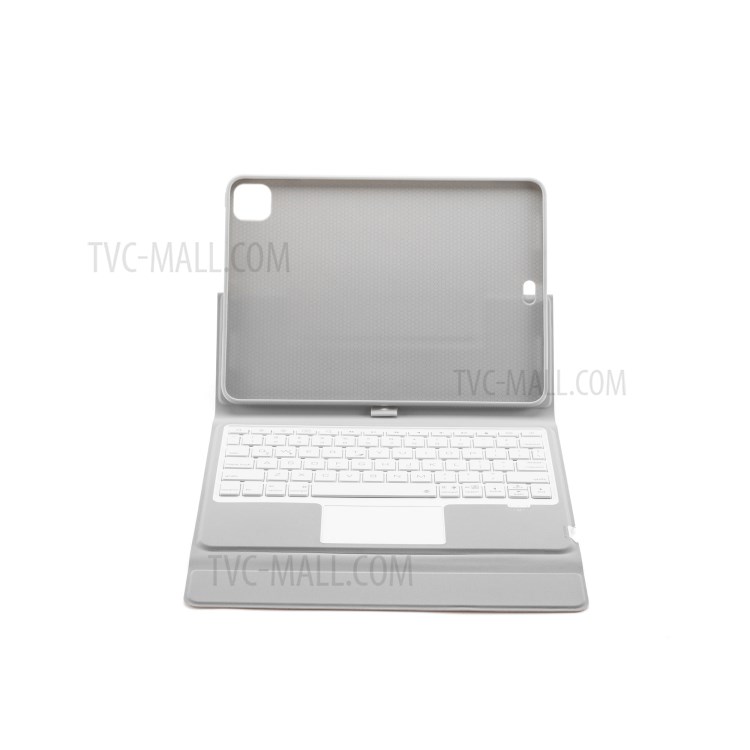 W11TS Wireless Bluetooth Keyboard with Touch Pad for iPad Pro 11-inch (2020)/(2018) Leather Shell - Rose Gold-4