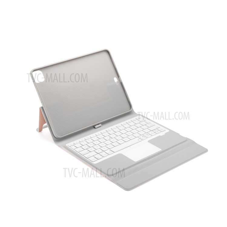 W11TS Wireless Bluetooth Keyboard with Touch Pad for iPad Pro 11-inch (2020)/(2018) Leather Shell - Rose Gold-5