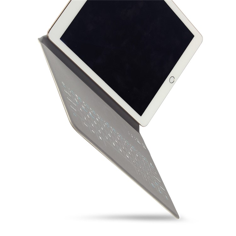 OATSBASF 4mm Ultrathin Bluetooth Keyboard Leather Stand Case for iPad Air 2 / Air - Gold-4