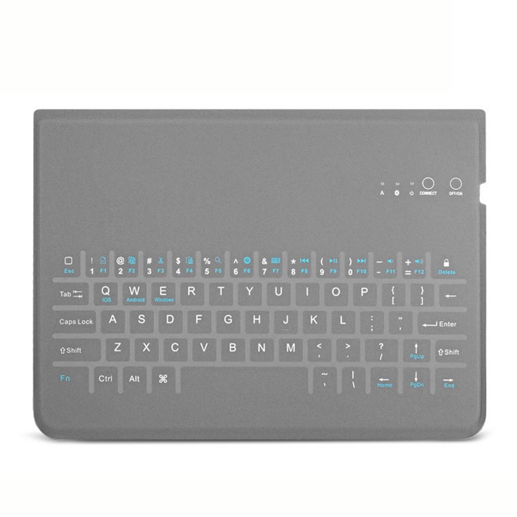 OATSBASF 4mm Ultrathin Bluetooth Keyboard Leather Stand Case for iPad Air 2 / Air - Gold-9