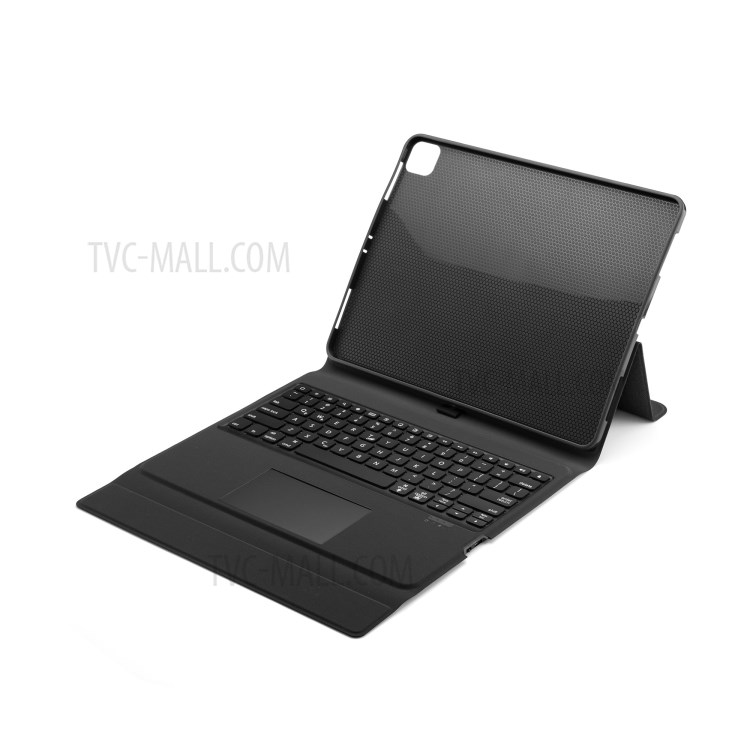 W129TS Colorful Backlight Leather Bluetooth Touchpad Keyboard Case for iPad Pro 12.9-inch (2020)/(2018) - Black-2