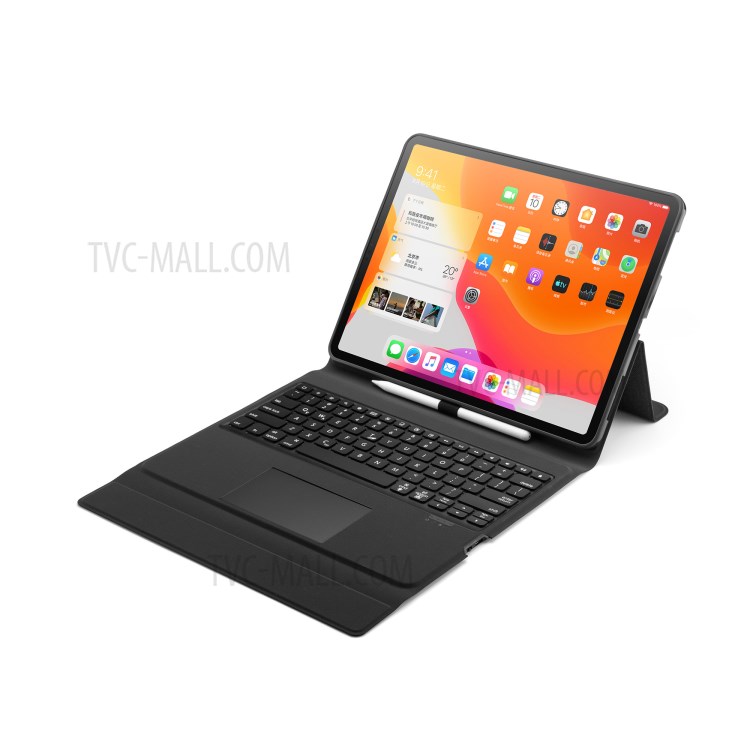 W129TS Colorful Backlight Leather Bluetooth Touchpad Keyboard Case for iPad Pro 12.9-inch (2020)/(2018) - Black-5