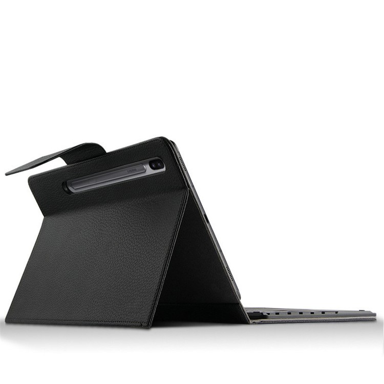 AJIUYU Wireless Touch Bluetooth Keyboard Leather Cover for Samsung Galaxy Tab S6 - Black-2
