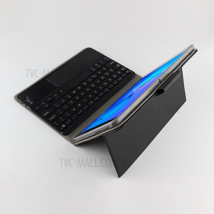 AJIUYU Wireless Touch Bluetooth Keyboard Leather Shell with Stand for Honor Play Tab 2 (9.6-inch)-4