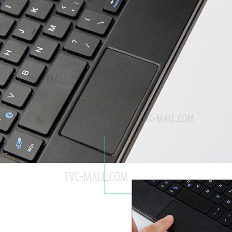 AJIUYU Wireless Touch Bluetooth Keyboard Leather Shell with Stand for Honor Play Tab 2 (9.6-inch)-6