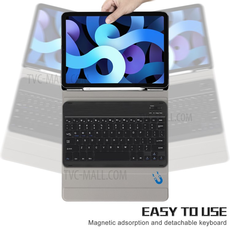Bluetooth Keyboard Anti-impact PC Hard Shell with Pen Slot for iPad Air (2020)-6