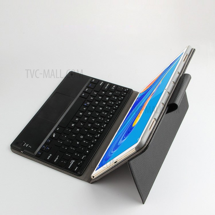 AJIUYU for Huawei MediaPad M6 10.8-inch Leather Case with Wireless Touch Pad Bluetooth Keyboard - Black-4