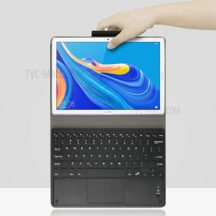 AJIUYU for Huawei MediaPad M6 10.8-inch Leather Case with Wireless Touch Pad Bluetooth Keyboard - Black-7