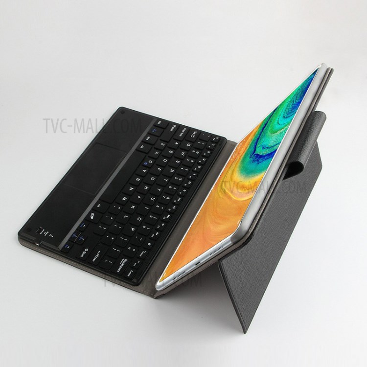 AJIUYU 2-in-1 Wireless Touch Pad Bluetooth Keyboard Leather Case for Xiaomi Mi Pad 4 - Black Blue-6