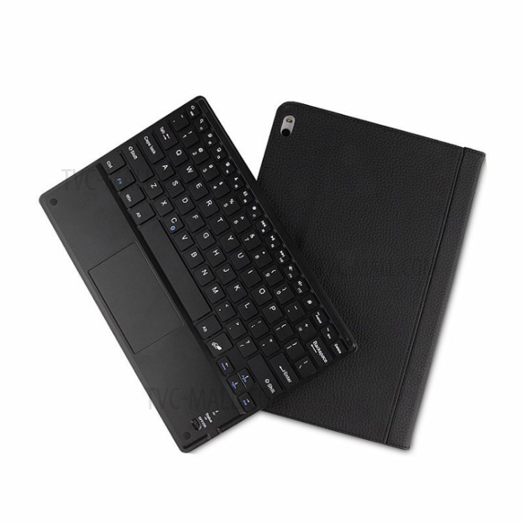 AJIUYU Bluetooth Keyboard Leather Protective Shell (Wireless Touch) for Lenovo XiaoXin TB-X804F - Black-3