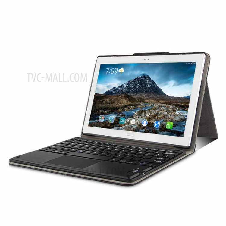 AJIUYU Bluetooth Keyboard Leather Protective Shell (Wireless Touch) for Lenovo XiaoXin TB-X804F - Black-6