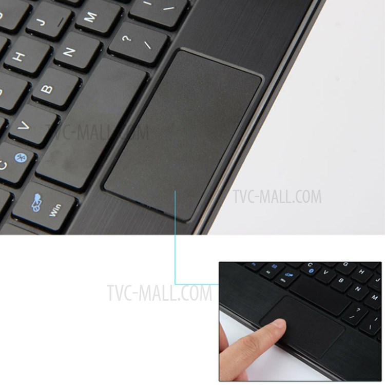 AJIUYU Bluetooth Keyboard Leather Protective Shell (Wireless Touch) for Lenovo XiaoXin TB-X804F - Black-9