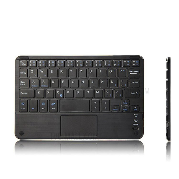 AJIUYU 2-in-1 Wireless Touch Pad Bluetooth Keyboard Leather Shell for Honor WaterPlay - Black-2