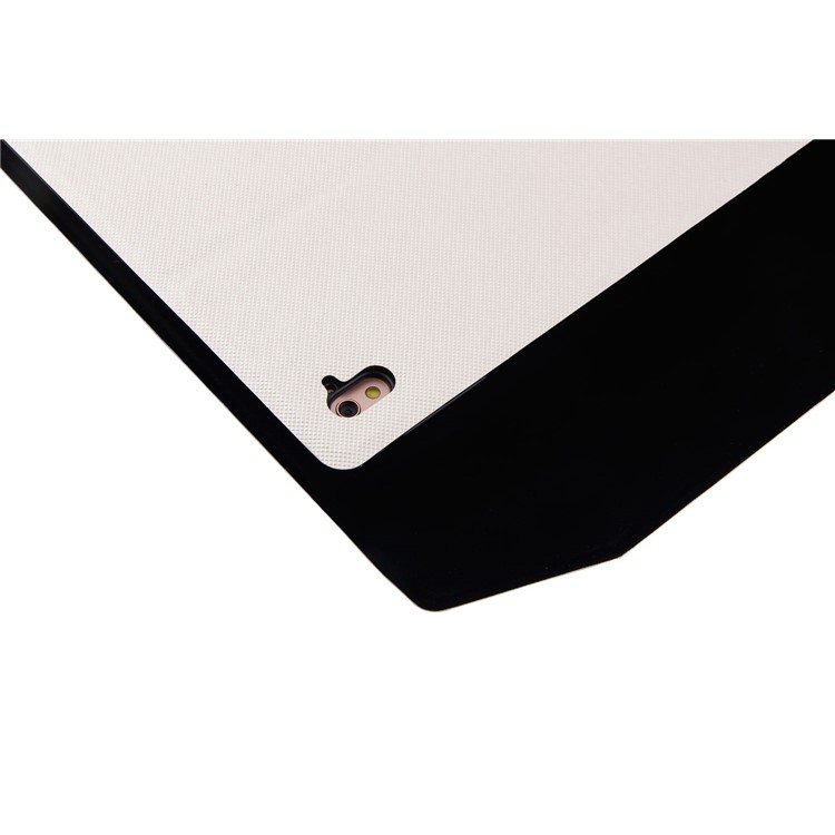 For iPad Pro 9.7 inch Wireless Bluetooth Keyboard Folio Leather Case Stand - White-3