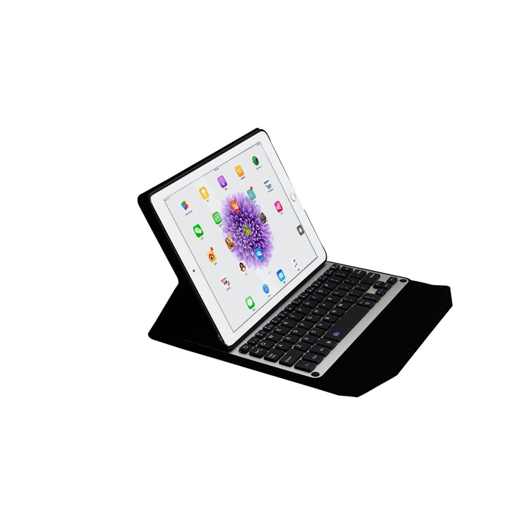 For iPad Pro 9.7 inch Wireless Bluetooth Keyboard Folio Leather Case Stand - White-4