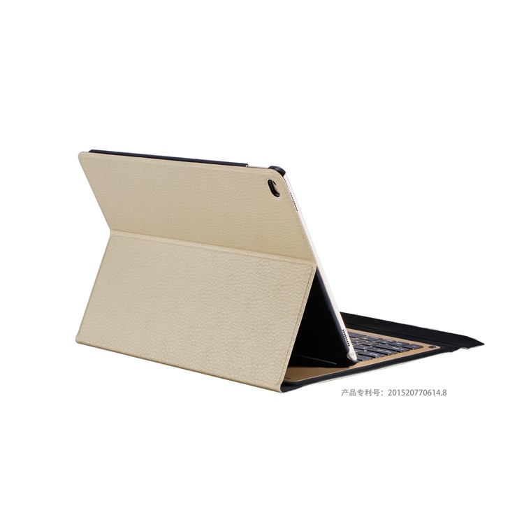 For iPad Pro 9.7 inch Wireless Bluetooth Keyboard Folio Leather Case Stand - White-5