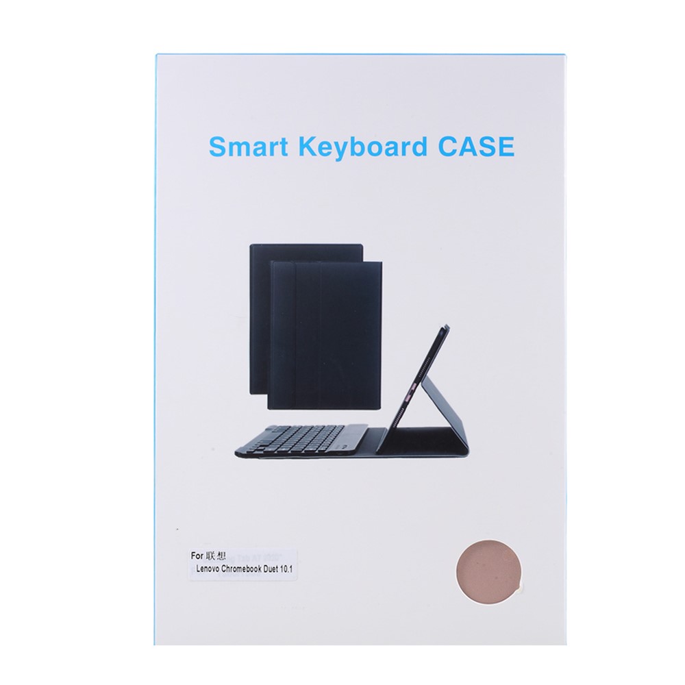 Shell De Couro De Couro Bluetooth Para Lenovo ChromeBook Duet 10.1 - Preto-14