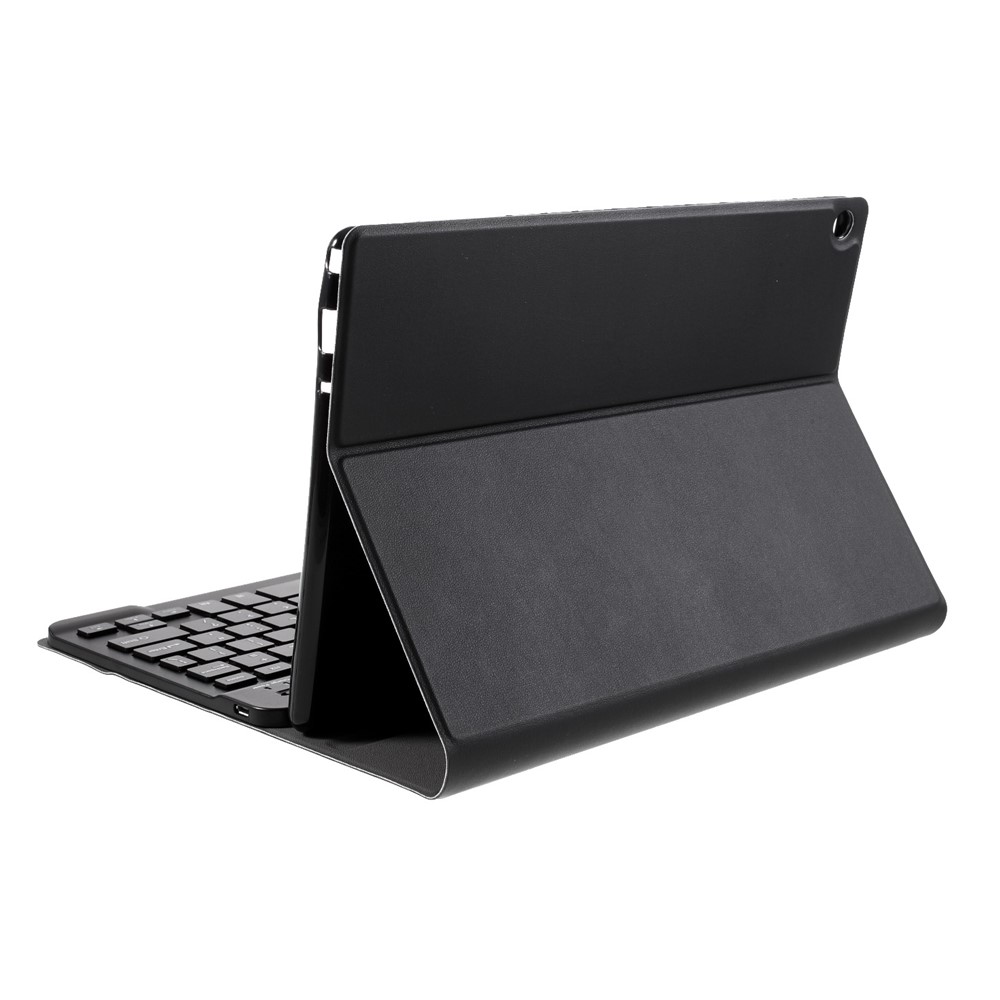 Shell De Couro De Couro Bluetooth Para Lenovo ChromeBook Duet 10.1 - Preto-9