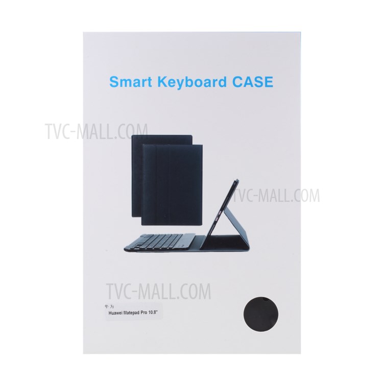 Bluetooth Keyboard Leather Stand Case for Honor V6 - Black-11