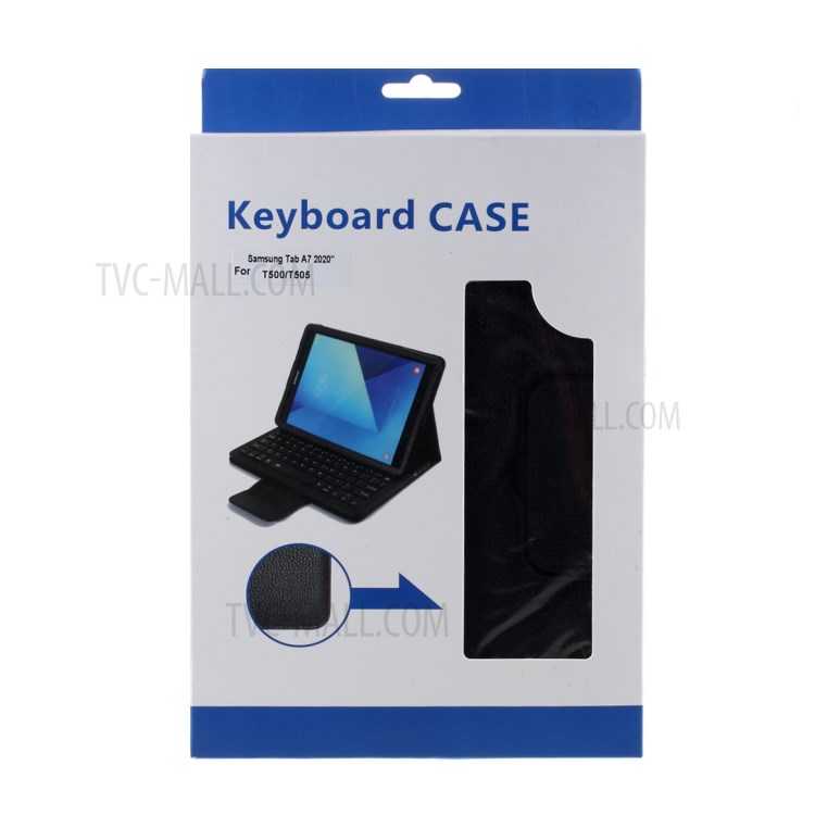 Bluetooth Keyboard Leather Stand Shell for Samsung Galaxy Tab A7 10.4 (2020) T500 T505 - Black-18
