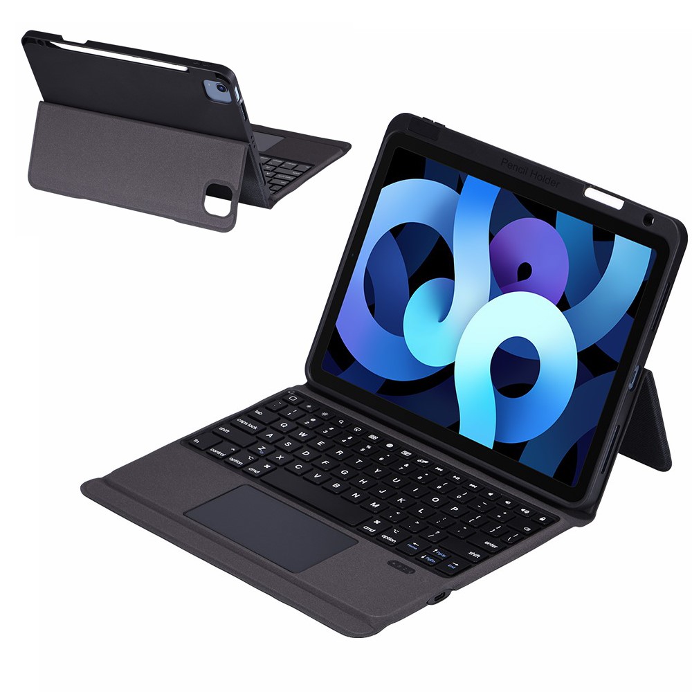 Integrated Bluetooth Keyboard Leather Case for iPad Air (2020)/iPad Pro 11-inch (2020)/(2018) - Black-1