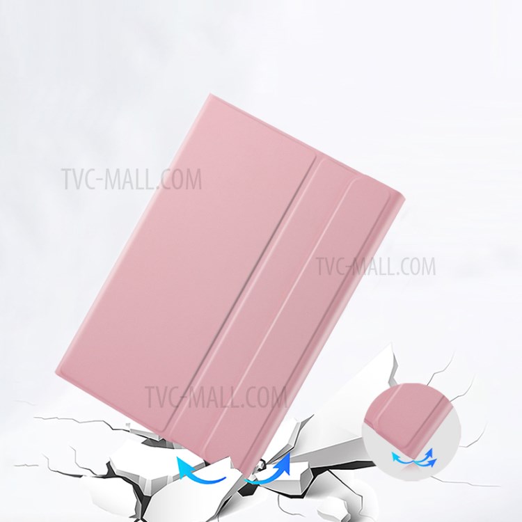 AJIUYU 2-in-1 Wireless Bluetooth Keyboard Leather Shell with Pen Slot for Huawei MatePad 10.4 (2020) - Pink-12
