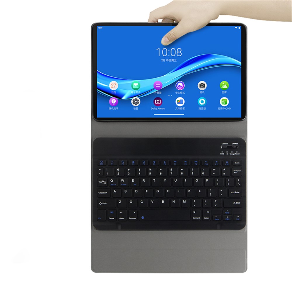 Ajiuyu 2-in-1 Wireless Bluetooth-Tastatur-Lederschale Für Lenovo-Tab M10 Plus-6