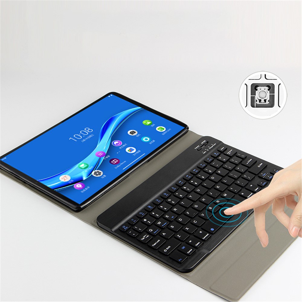 Ajiuyu 2-in-1 Wireless Bluetooth-Tastatur-Lederschale Für Lenovo-Tab M10 Plus-7