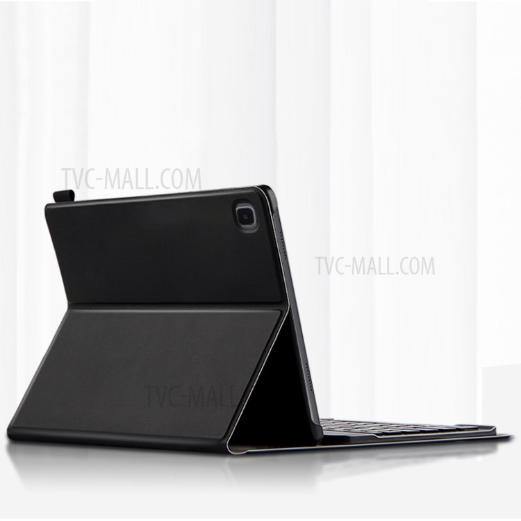 AJIUYU Wireless Bluetooth Keyboard 2-in-1 Leather Shell with Pen Slot for Samsung Galaxy Tab A7 10.4 (2020) - Black-7