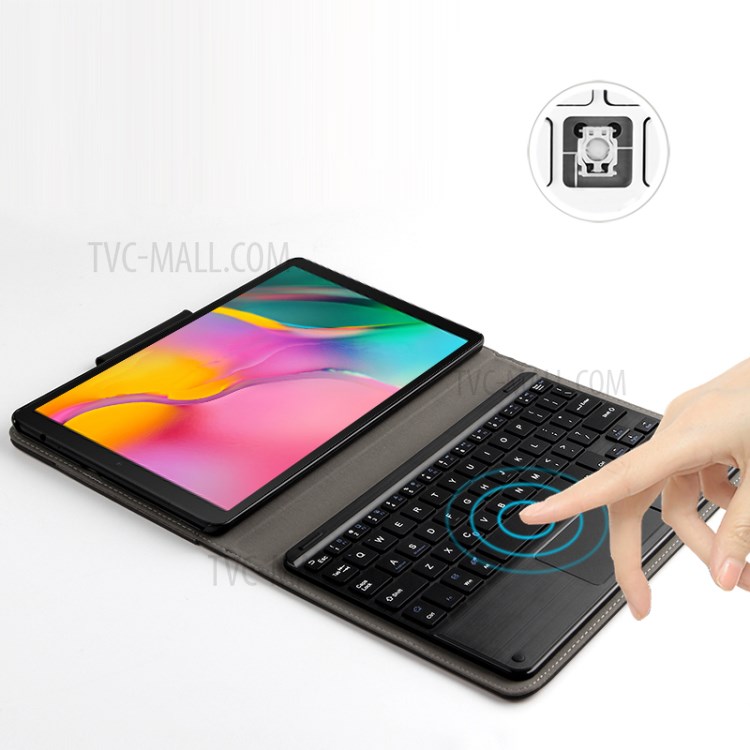 Custodia da Tastiera Bluetooth Jiuyu Per Samsung Galaxy Tab A 10.1 (2019)/T510/T515 - Nero-5