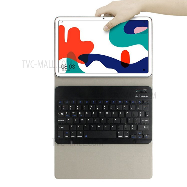 Ajiuyu Bluetooth-Tastatur-Ledertasche-Schutzhülle Mit Stand Für Huawei MatePad 10,4 Zoll (2020) - Schwarz-6