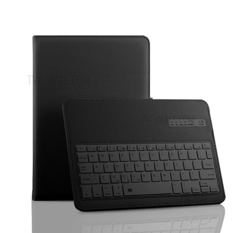 JIUYU Leather Stand Cover Shell Design Wireless Bluetooth Keyboard Combo Set for iPad Pro 12.9-inch (2020) - Black