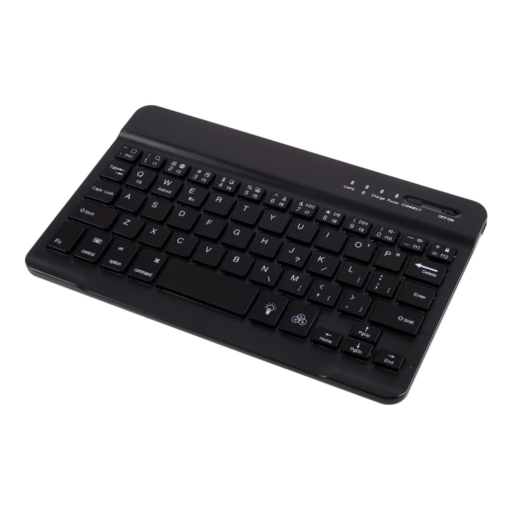 Skin Texture Leather Case+Bluetooth Keyboard with Backlit for iPad Mini 2/iPad Mini/iPad Mini 4/iPad Mini (2019) 7.9 inch - Black-13