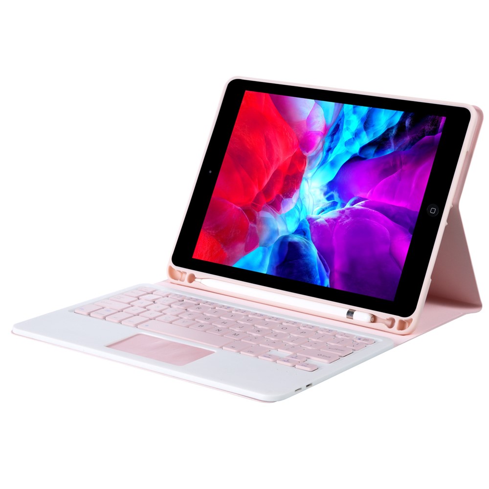 T11B-A Candy Color Coat Stand Case Avec Clavier Bluetooth TouchPad Slot Stylo Intégré Pour IPad Pro 11 Pouce (2021) - Rose-1