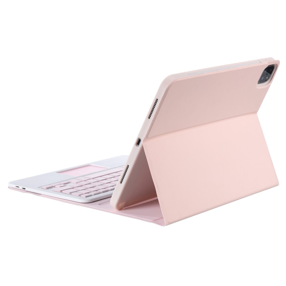 T11B-A Candy Color Coat Stand Case Avec Clavier Bluetooth TouchPad Slot Stylo Intégré Pour IPad Pro 11 Pouce (2021) - Rose-3