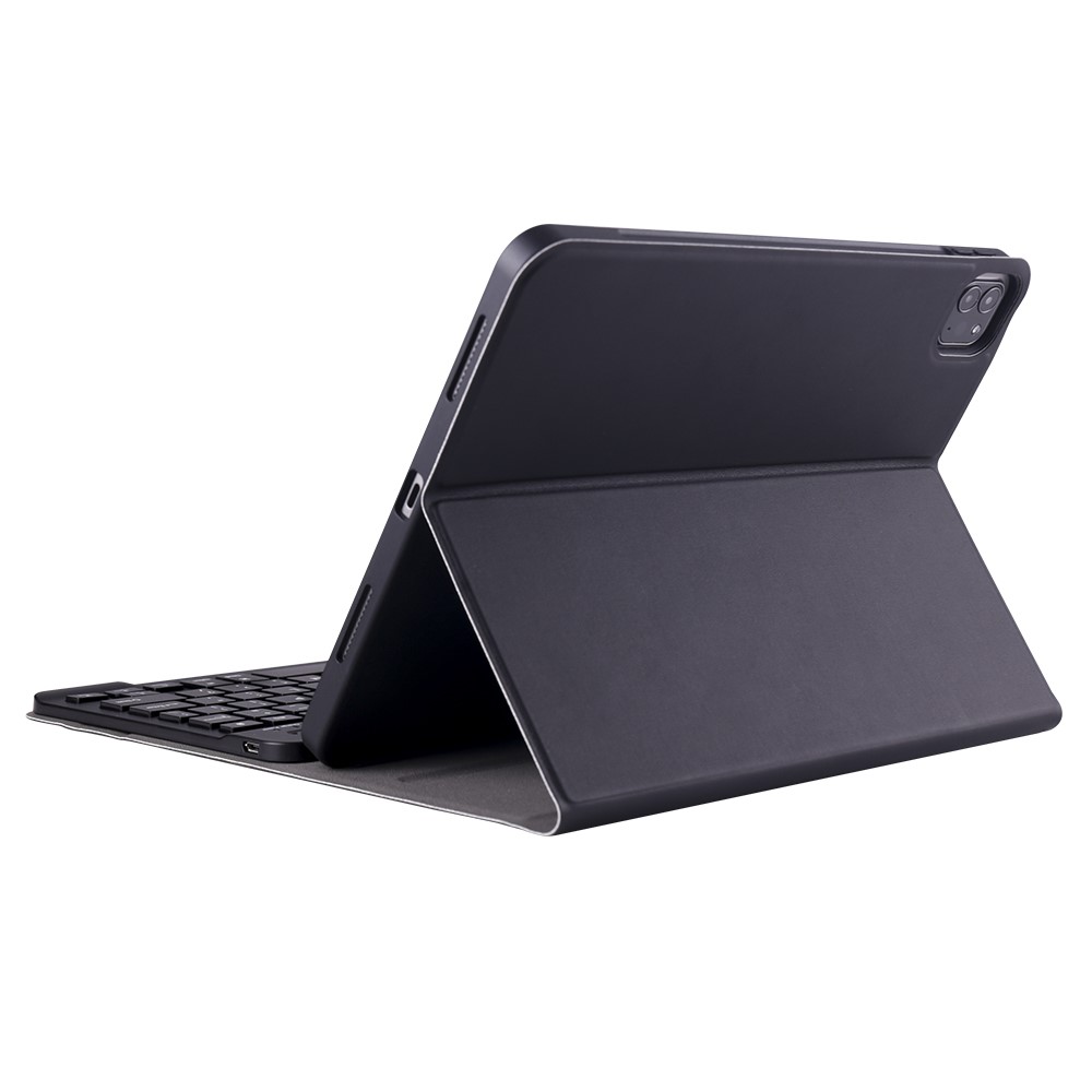 A098B Ultra Thin Leather Case Bluetooth Keyboard with Pen Slot for iPad Pro 11-inch (2021) - Black-3