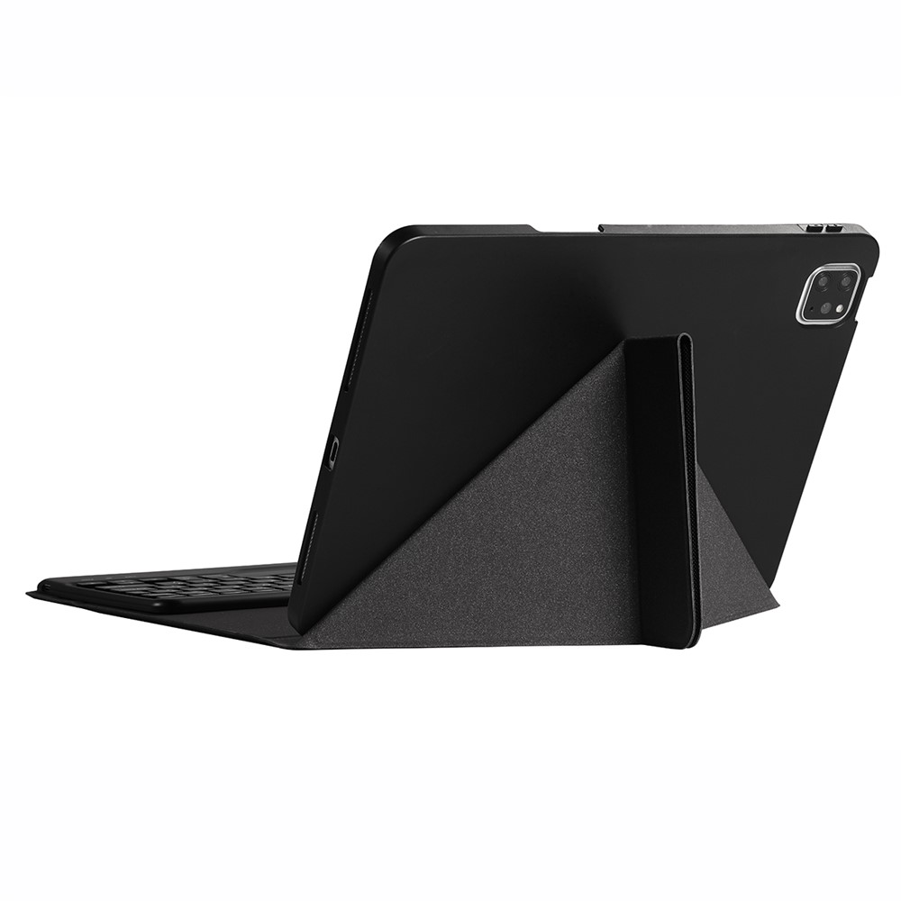 B011 Trid-fold Stand Bluetooth Keyboard Tablet Case Cover with Pen Slot for iPad Pro 11-inch (2021/2020/2018)/iPad Air (2020) - Black-8