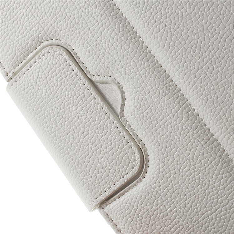 Bluetooth Keyboard Litchi Leather Shell for Samsung Galaxy Tab A 10.1 (2016) - White-13