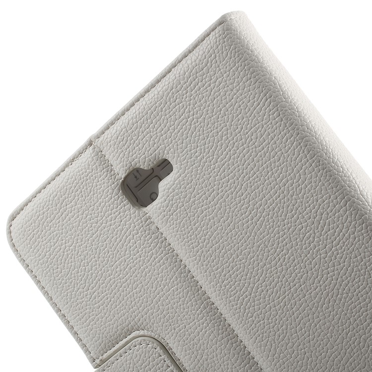 Bluetooth Keyboard Litchi Leather Shell for Samsung Galaxy Tab A 10.1 (2016) - White-14