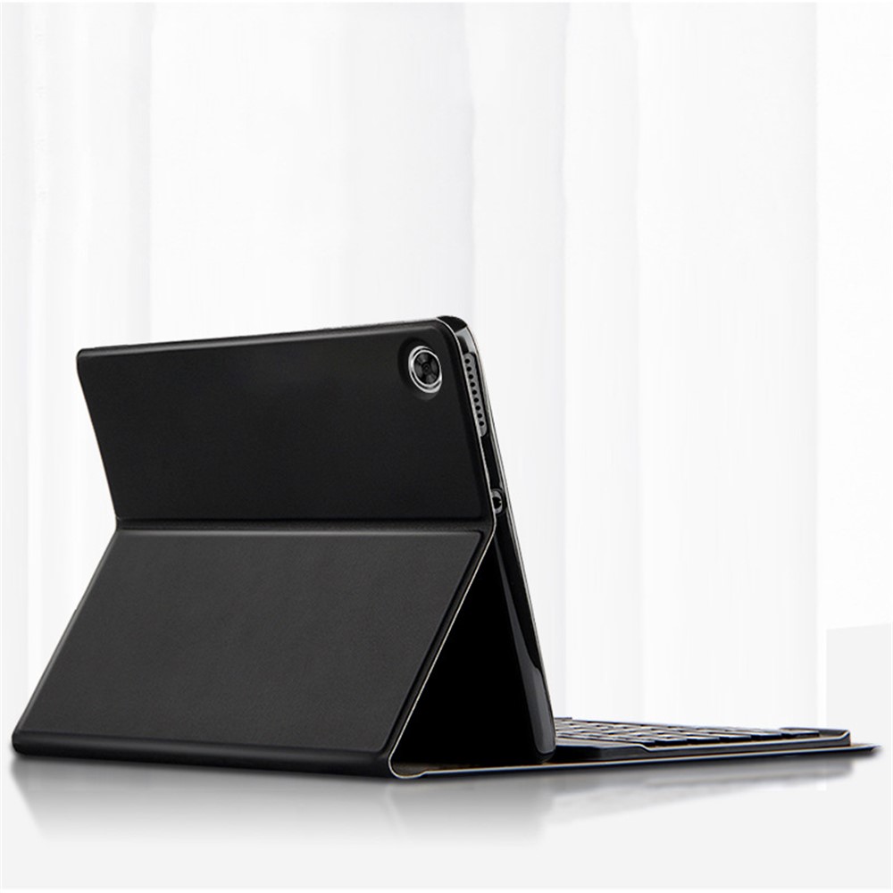 AJIUYU Bluetooth Keyboard + Anti-Scratch Leather Protective Cover Case for Lenovo Tab M10 HD Gen 2 TB-X306X/F-4