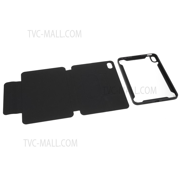 Detachable TPU Tablet Stand Case Shock Resistant Magnetic Detachable Bluetooth Keyboard Protective Cover with Backlit for iPad mini (2021) - Black-12