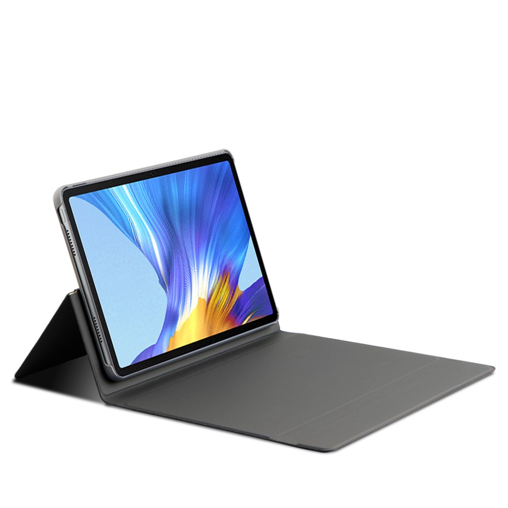 JIUYU Slim Light 2-in-1 Detachable Touchpad Bluetooth Keyboard + Anti-drop Leather Cover Case with Tri-fold Stand for Honor V6-5