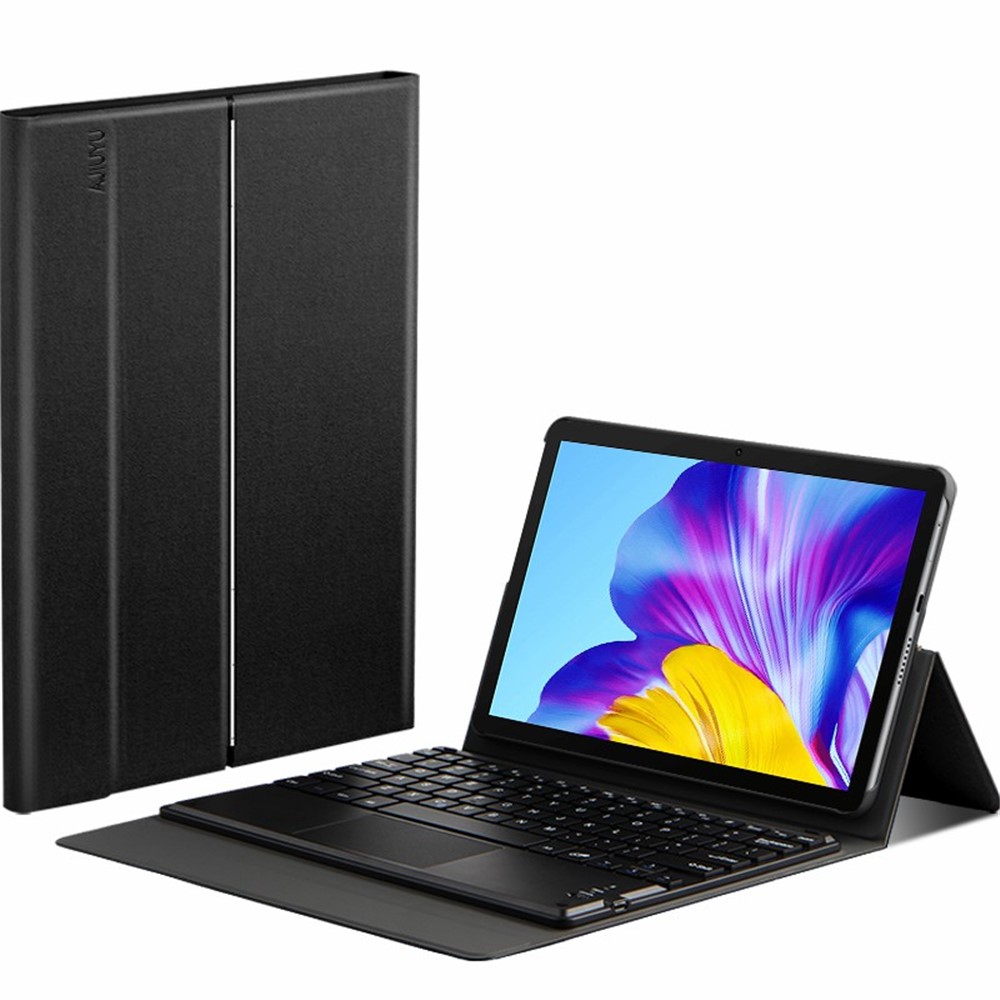JIUYU Bluetooth Touchpad Keyboard + Stand Function Folio Flip Leather Case for Honor Pad 6 10.1-inch-1