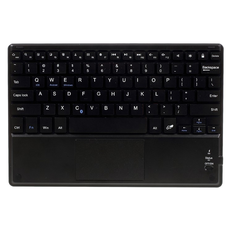 TH10-A Detachable Bluetooth Wireless Touchpad Keyboard Stand Leather Cover for 9-10.1 inch Tablet - Black-11