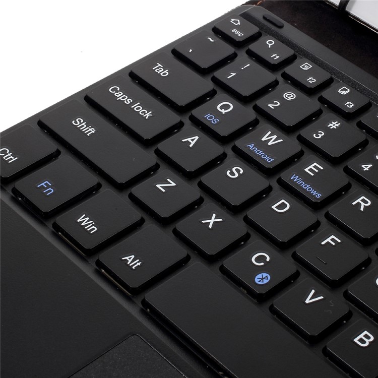 TH10-A Detachable Bluetooth Wireless Touchpad Keyboard Stand Leather Cover for 9-10.1 inch Tablet - Black-14